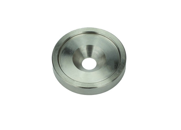 Centering plate with centering stainless steel Ø33 mm, drilling Ø8 mm m. countersink
