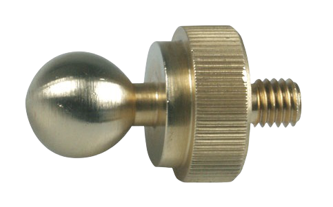 Brass wall bolt head