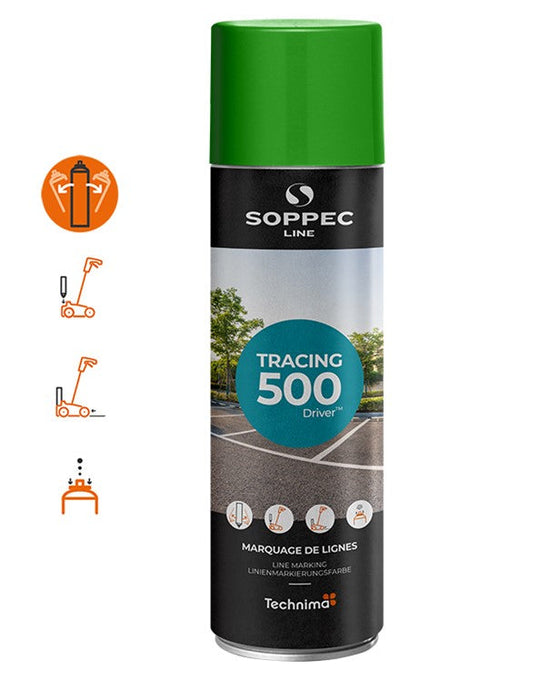 TRACING : Line marking spray Green 500 ml 12-pack