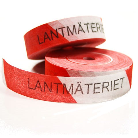 Marking tape Environment two-color with the text "Lantmäteriet"
