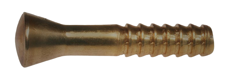 Wall bolt in brass 22/76mm