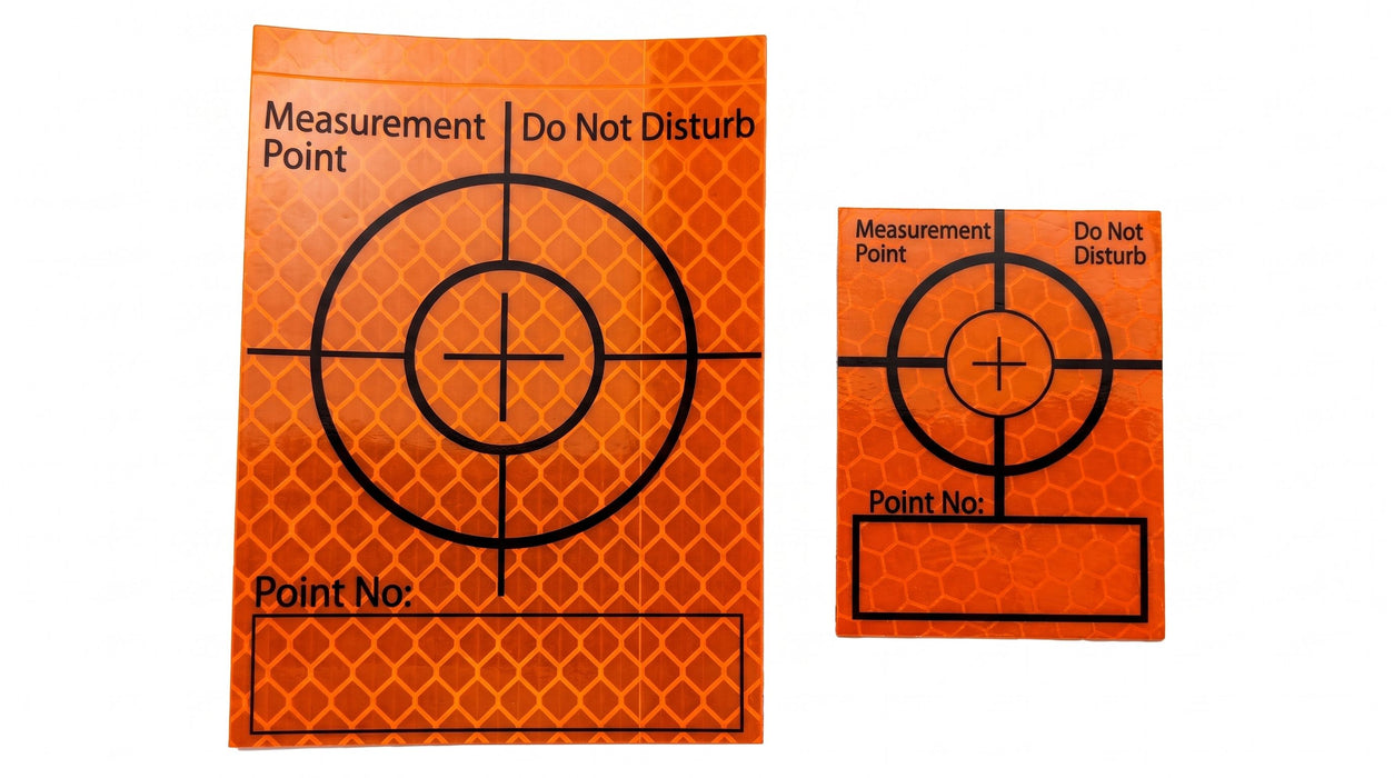Measuring mark Reflex Orange with writing box 60 x 80 mm