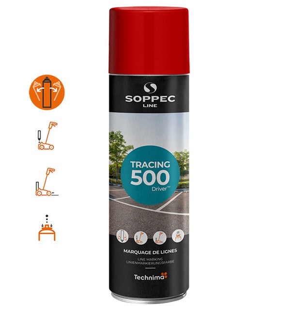 TRACING : Line marking spray Red 500 ml 12-pack