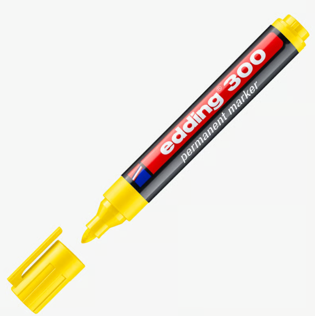 Edding 300 Medium Marker Pens, Bullet, 1.5-3mm -Yellow (10)
