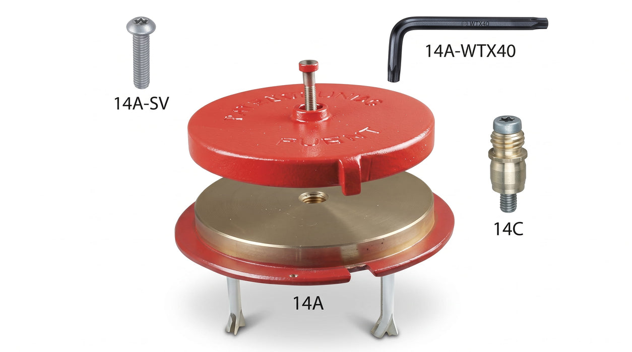 Pillar head end plate with cover and mounting material (14A)