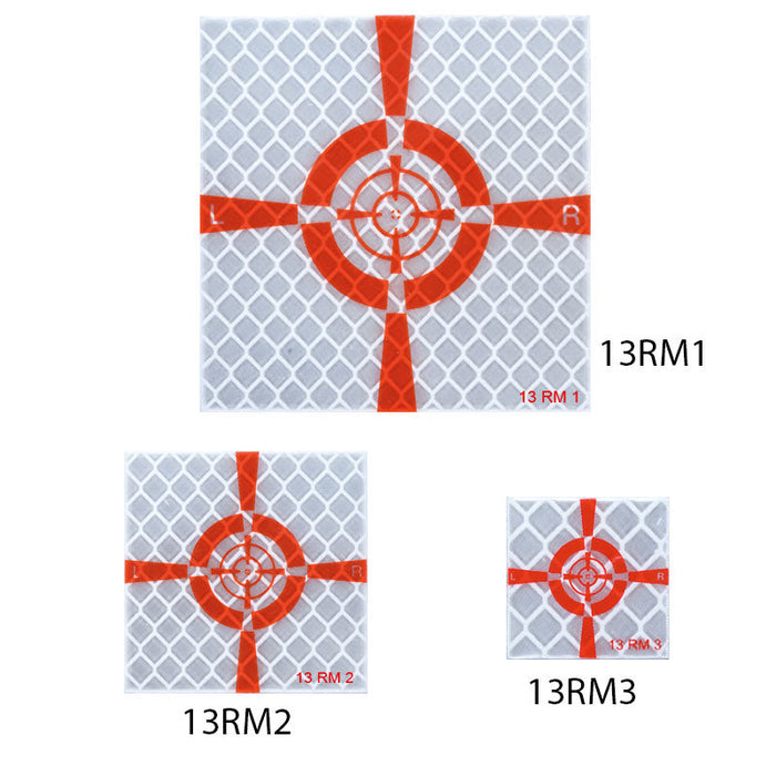 Measurement mark/Reflex mark with red cross 60 x 60mm 20 x 20mm