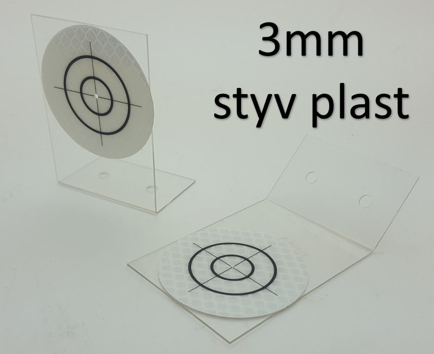 Plastic angle 45° or 90° 3mm with reflective tape 90 grader / Tejp på båda sidor 90 grader / Tejp på båda sidor