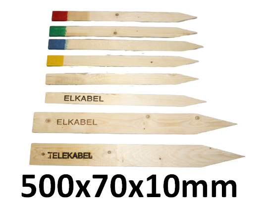 Markeringssticka 500x70x10mm - Helpall Blå | TELEKABEL Grön | TELEKABEL