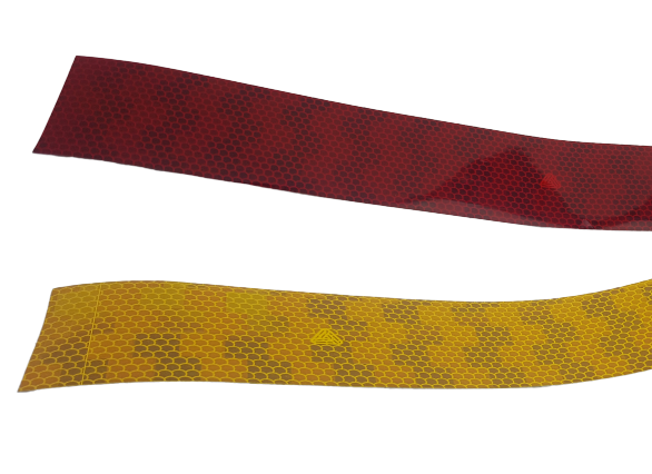 Reflective tape Yellow or Red by the metre Röd Röd