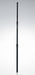 A black telescopic pole, likely a flagpole or extension pole, shown vertically against a light gray gradient background.