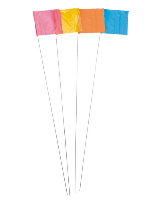Marking flag 12x10cm Length 50cm 100 pack