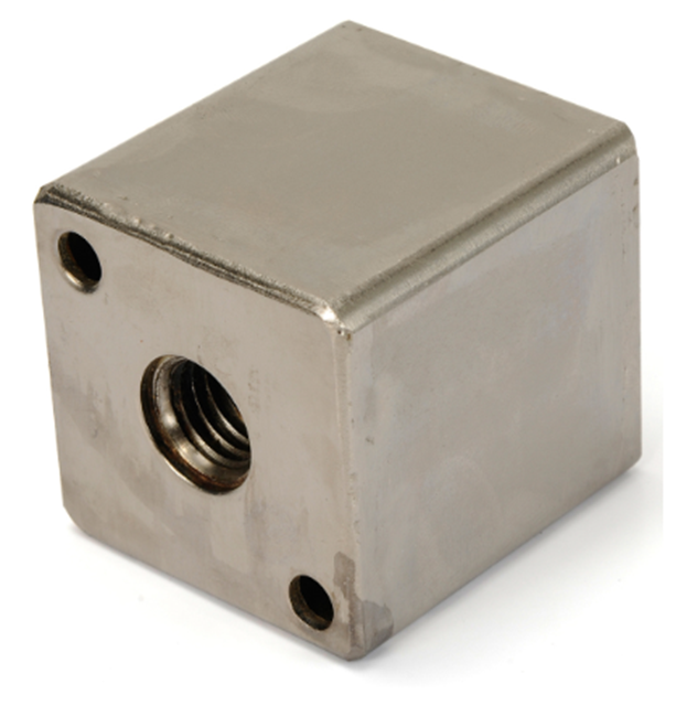 Metal cube with 5/8" thread

Cube for magnetic Protection Cap