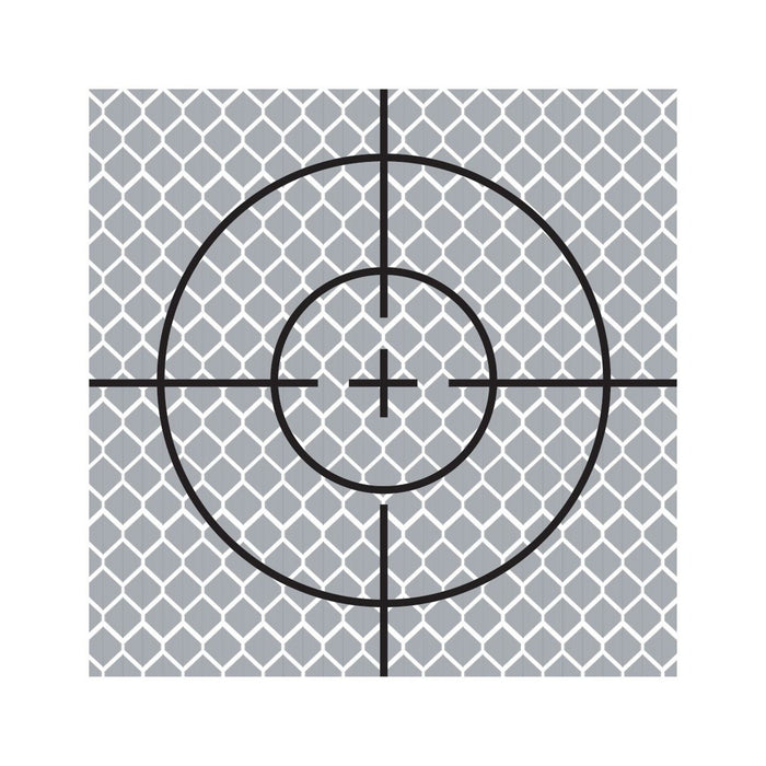 Reflective target 50mm - Silver on a 50x50mm alluminium bracket