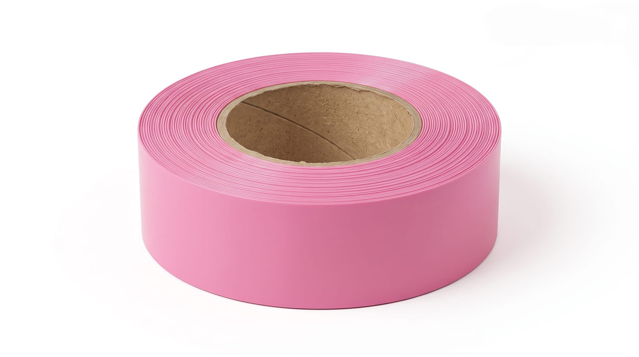 30mmx46m PVC Flagging Tape - Fl/Pink